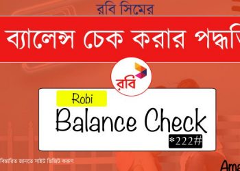 রবি সিমের ব্যালেন্স দেখার নিয়ম